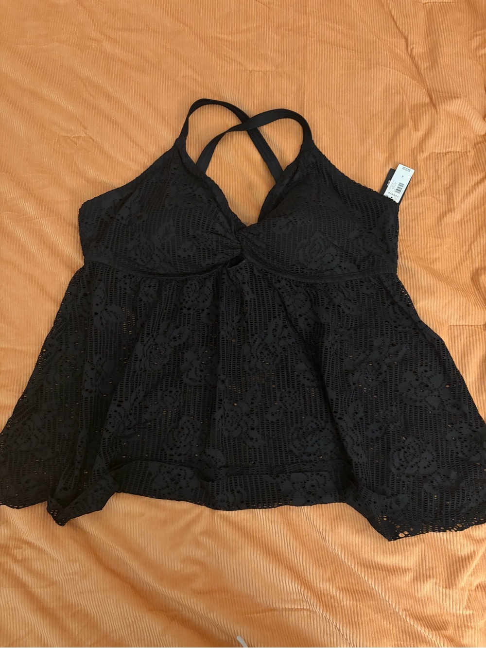 Torrid Crochet Twist Front Tankini Lacey Swimwear NWT - Picture 2 of 4